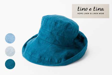 リネンハット　マノン（ブルー系全３色）