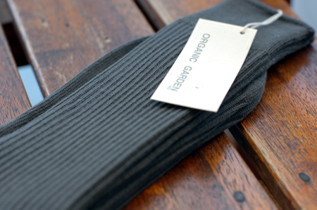 オーガニックコットン100%黒ソックス（メンズ）