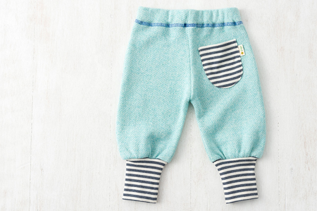 yuga バルーンパンツ（オーガニックコットン）◆ターコイズ（ブルー）