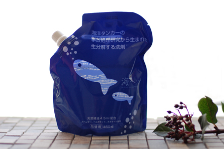 洗濯用洗剤　海へ...詰め替えパック450ml　がんこ本舗