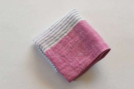 リネンハンカチ・カスカータ　マゼンタ