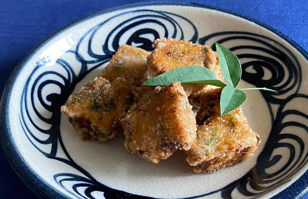 高野豆腐の味噌唐揚げ