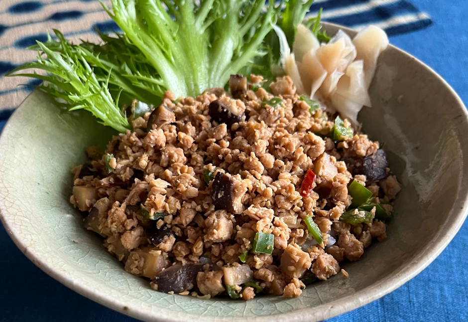 大豆ミートの味噌そぼろごはん