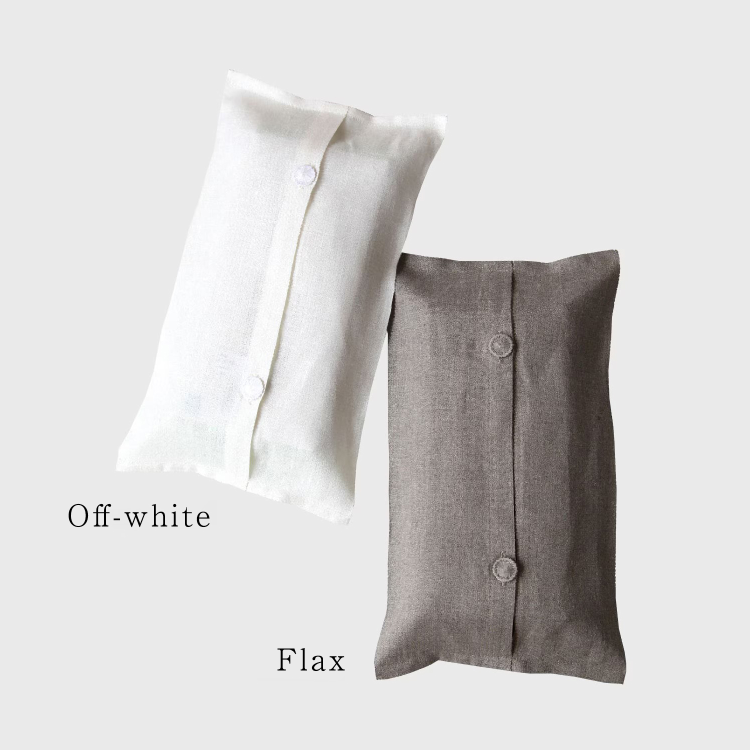 リネンのティッシュボックスカバー全２色