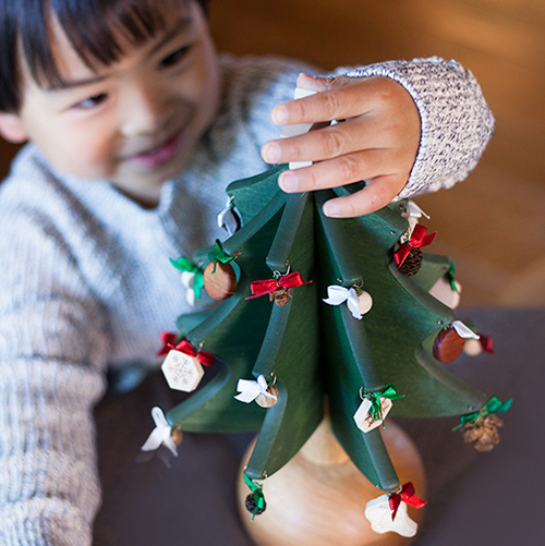 クリスマス【美品】オークヴィレッジ オルゴールツリー・プチ グリーン