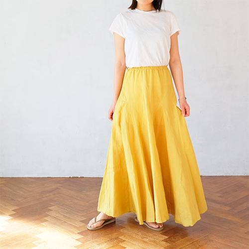リネンスカート,麻,ロングスカート,お洒落,おしゃれ,セレクトショップ,夏のコーディネート,通販