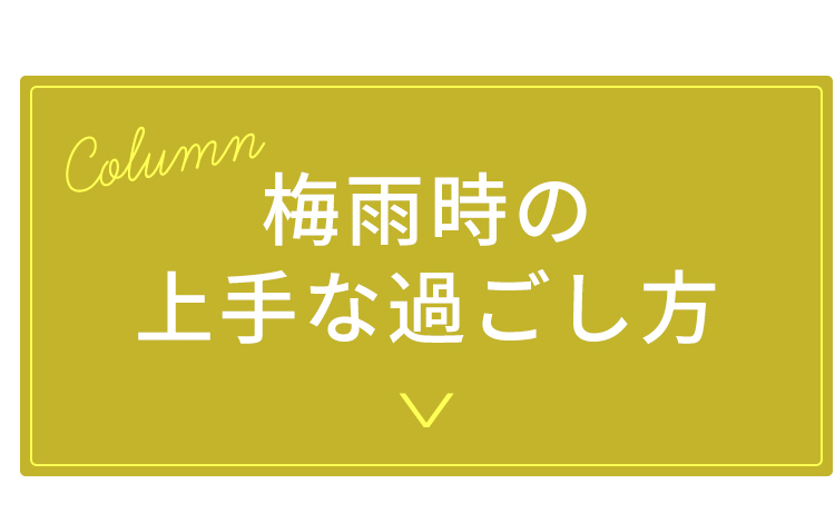 梅雨時の上手な過ごし方