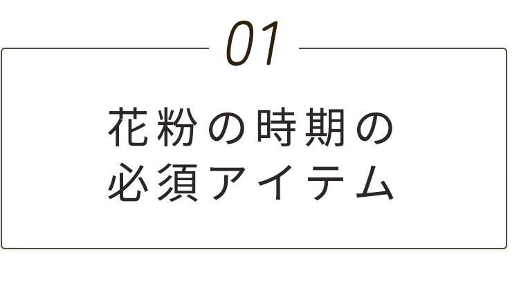 花粉の時期の必須アイテム