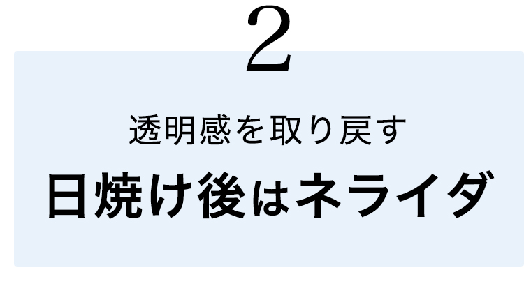 日焼け後はネライダ