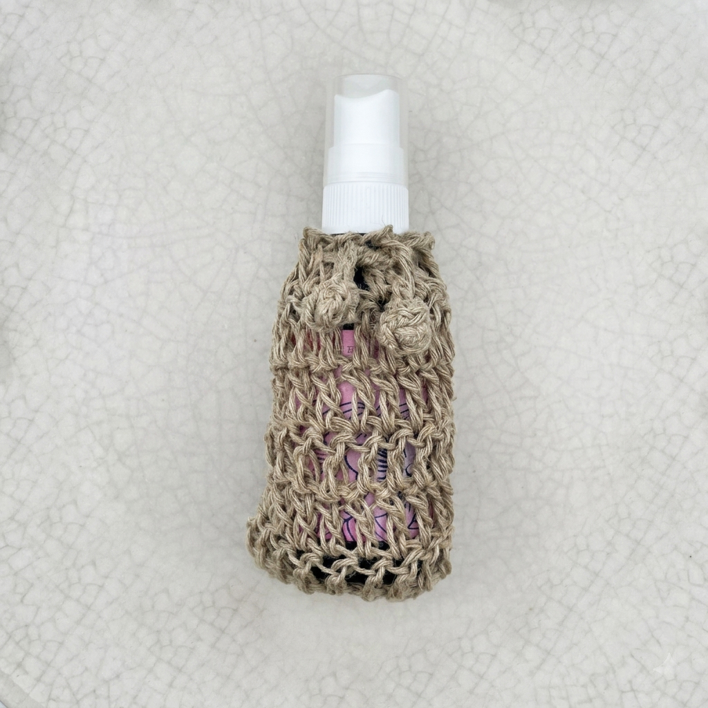 フラワーエッセンス入れ,フラワーエッセンスカバー,ボトルカバー,麻袋,麻,ヘンプ,リネン,巾着,通販