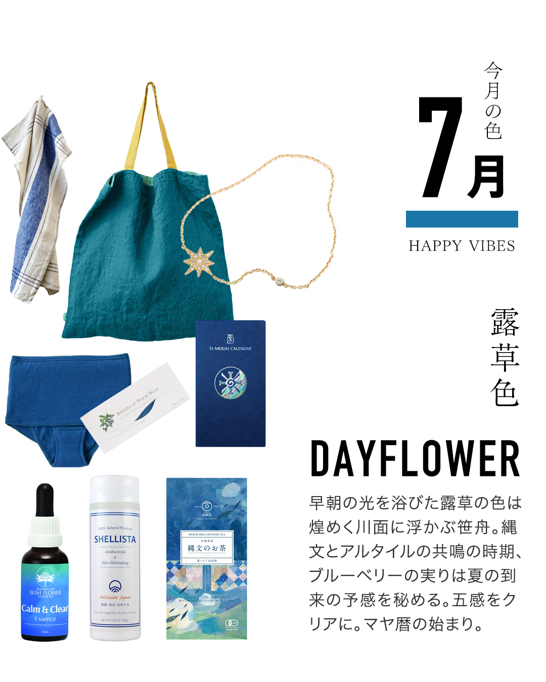今月の色：7月露草色