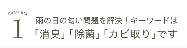 雨の日の匂い問題を解決！