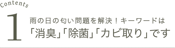 雨の日の匂い問題を解決!