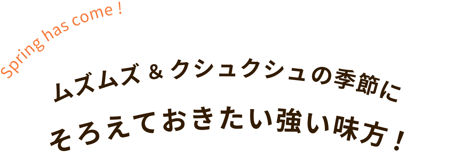 ムズムズ＆クシュクシュの季節に、そろえておきたい強い味方！