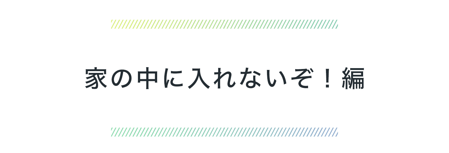 家の中に入れないぞ！編