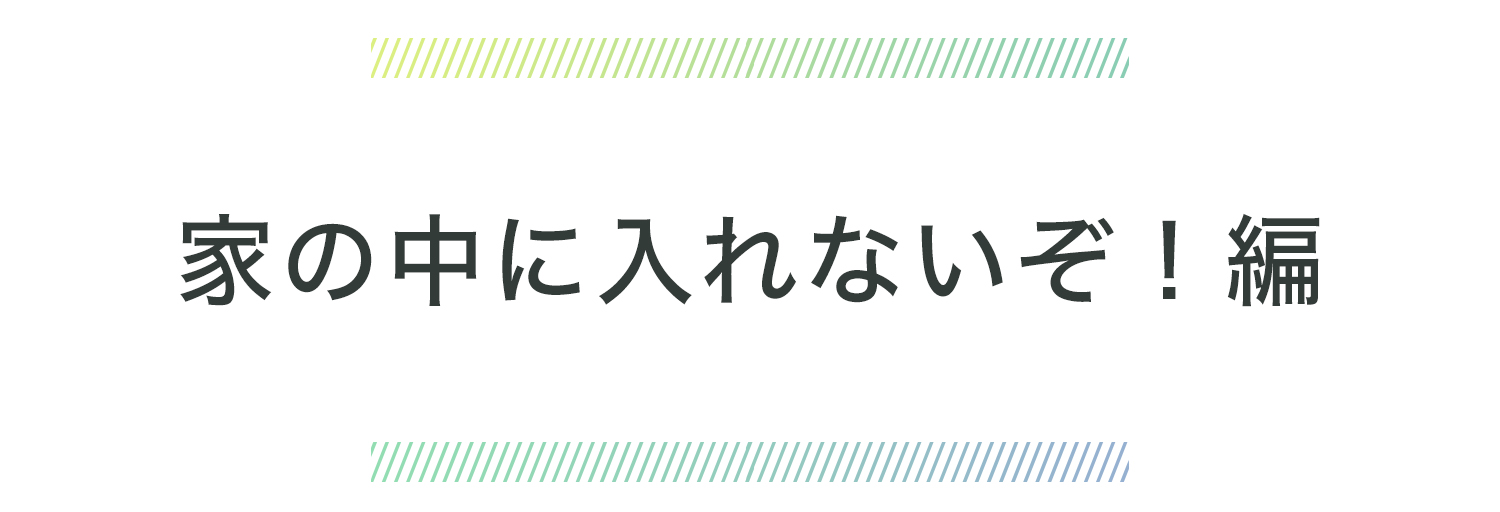 家の中に入れないぞ！編